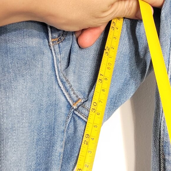 GAP 1969 Women's Light Blue Denim Mid Rise Stretch True Skinny Jeans Size 26 - Picture 9 of 11